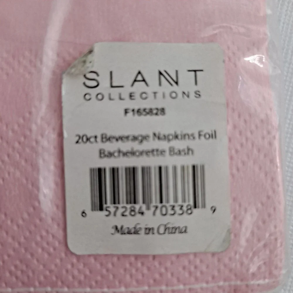 Bachelorette Bash Party Napkins Pink Gold 20 Piece
